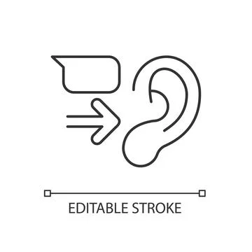 Message receiver linear icon Stock Illustration