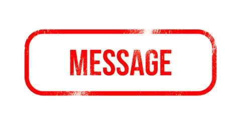 Message - red grunge rubber, stamp Stock Illustration