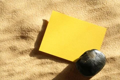 Message in sand Stock Photos