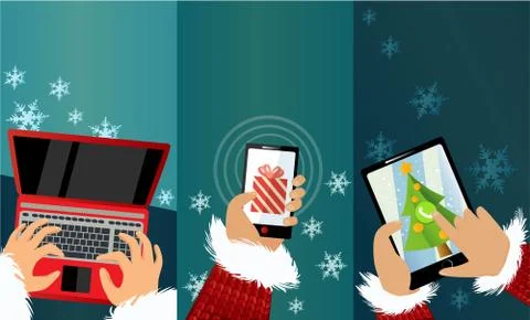 Message from Santa Claus Stock Illustration