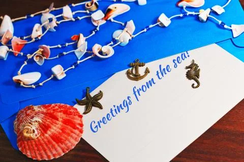 Message from the sea concept Stock Photos