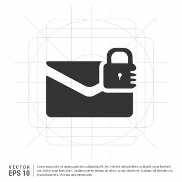 Message secure icon Stock Illustration