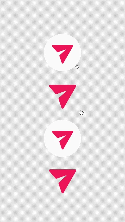 Message Send Icon Animation Pack Click and Idle | Vertical 4K Alpha Video stock 332901174
