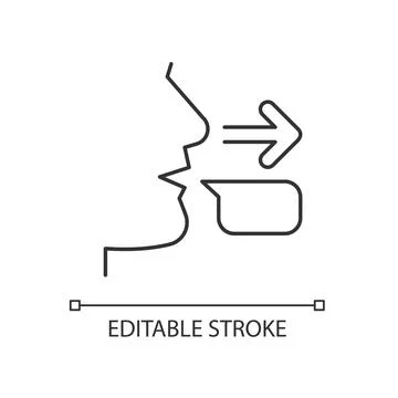 Message sender linear icon Stock Illustration