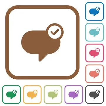 Message sent simple icons Stock Illustration