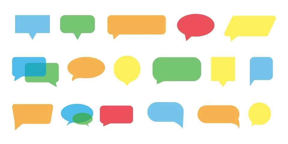 Message. A set of icons. Illustrazione stock