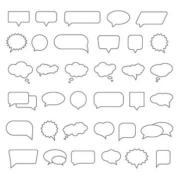 Message. A set of icons. Stock Illustration