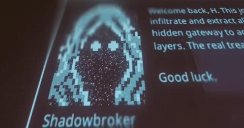 Message from Shadowbroker with a new mission Stock Footage 321765456