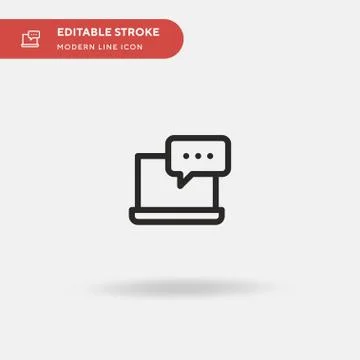 Message Simple vector icon. Illustration symbol design template for web mobil Stock Illustration