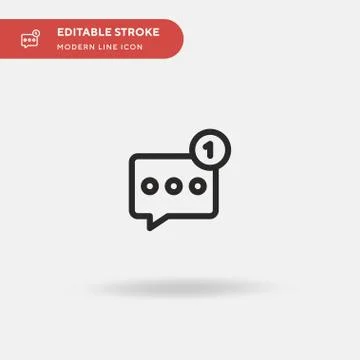 Message Simple vector icon. Illustration symbol design template for web mobil Stock Illustration