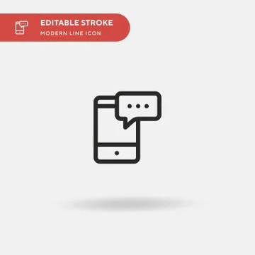 Message Simple vector icon. Illustration symbol design template for web mobil Stock Illustration