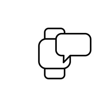 Message on smart watch screen Stock Illustration