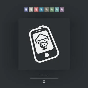 Message on smartphone icon Stock Illustration