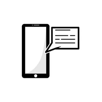 Message in a smartphone vector graphic design illustration Stock Illustration