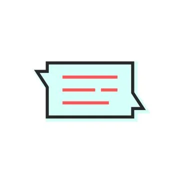 Message speech bubble with dialog logo Stock Illustration