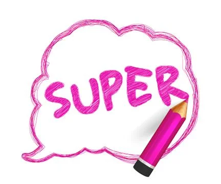 Like message. Speech bubble drawn with pencil イラスト素材