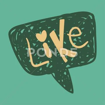 Like message in speech bubble Stock Illustration