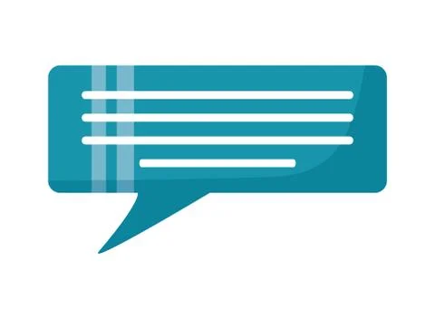 Message speech bubble vector illustration Illustrazione stock