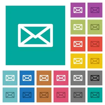 Message square flat multi colored icons Stock Illustration