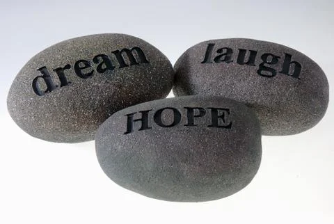 Message Stones Foto stock