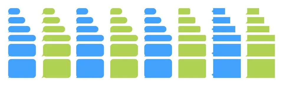 Message template. Chatting sms template bubbles. SMS chat composer. Place y.. Stock Illustration