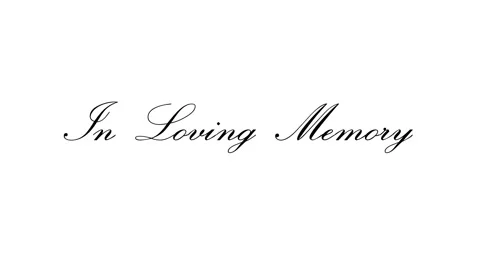 Message text fill in loving memory elegant Stock Footage 212419358