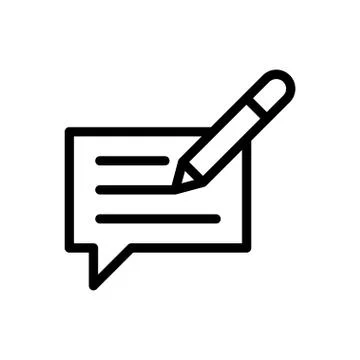 Message thin line icon Ilustración de archivo