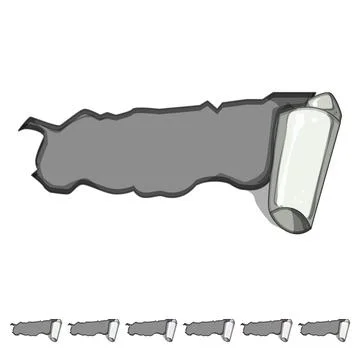 Message torn paper cartoon vector graphic Stock Illustration