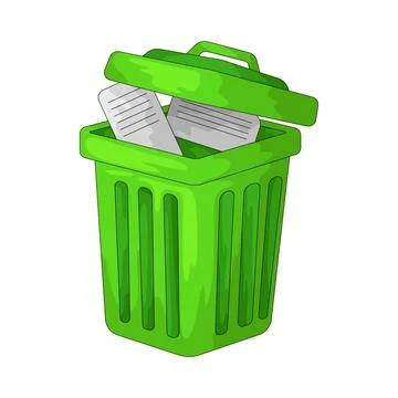 Message trash illustration Ilustração Stock