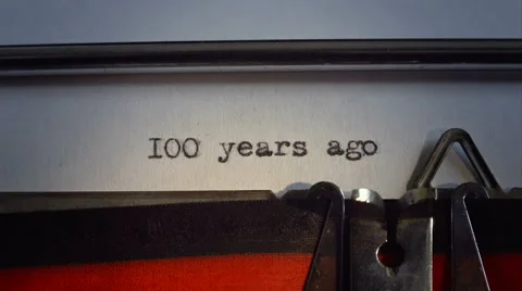 Message typed is ”100 years ago" Stock Footage 59832862