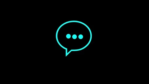 Message typing loading animation on a black background. Chat message icon. Stock Footage 306037257