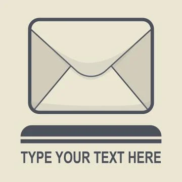 Message, vector icon flat design Stock Illustration