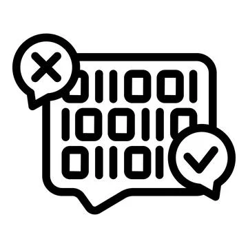 Message virus icon outline vector. Digital access Stock Illustration