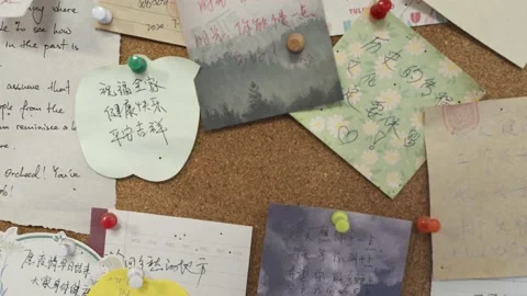 Message Wall Message Fun Diary Wall Sticker Stock Footage 235465759