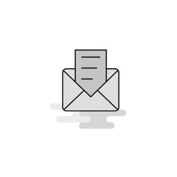 Message Web Icon. Flat Line Filled Gray Icon Vector Illustrazione stock