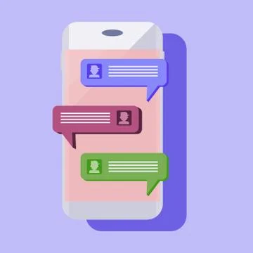 Message on white smartphone Illustrazione stock