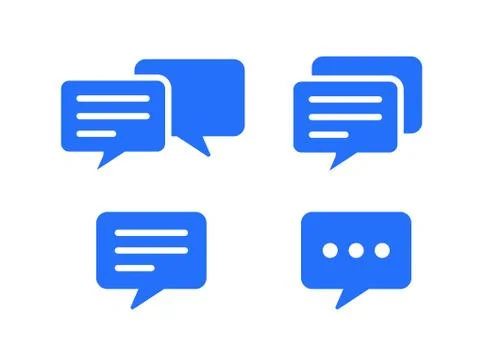 Message writing icon vector set. Support chat pictogram. Stock Illustration