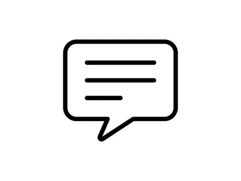 Message writing outline vector icon. Support chat pictogram. Stock Illustration