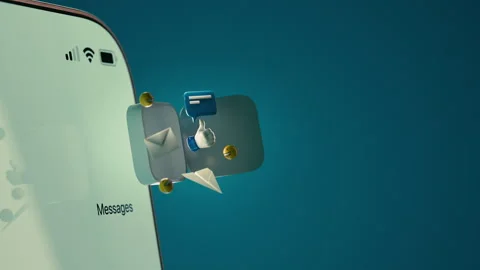 Messages App Icon Opening Stock Footage 285389839