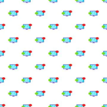 Messages on computer pattern, cartoon style Illustrazione stock