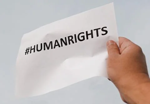 Messages displayed during protests. Stock Photos