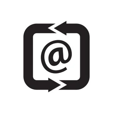 Messages email icon logo vector on a white background in modern design style Stock Illustration
