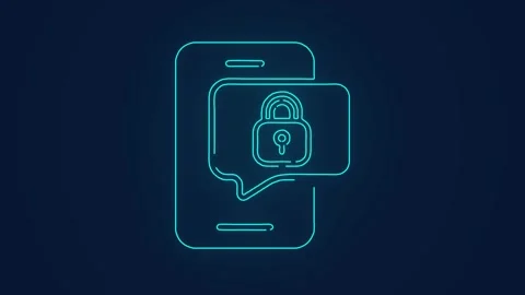 Messages encrypted secured conversation app animation Stock Footage 264962101
