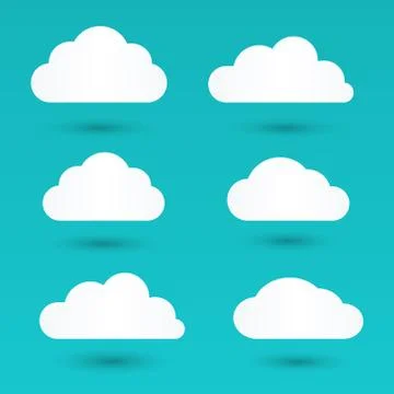 Messages in the form of white clouds. Stock Illustration