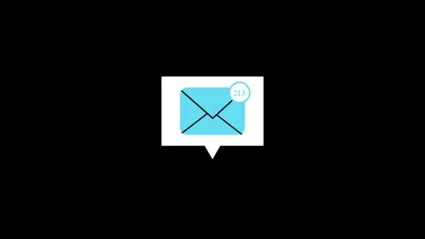 Messages icon animation, SMS Icon Video stock 258737593