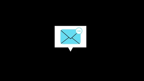 Messages icon animation, SMS Icon Stock Footage 258737596
