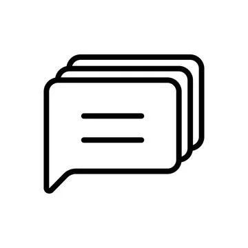 Messages outline vector icon Illustrazione stock