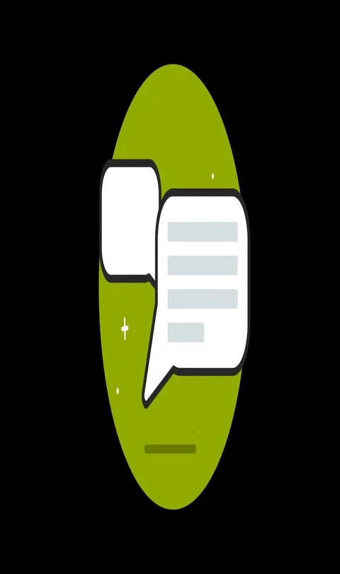 Messages Premium flat icon animated with alpha channel Stock Footage 101584645