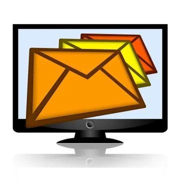 Messages on the screen Illustrazione stock