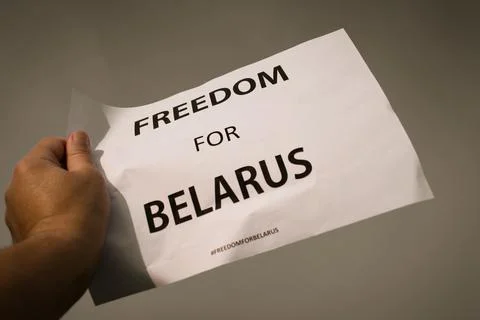 Messages sent during the protests in Minsk, Belarus. Stock Photos